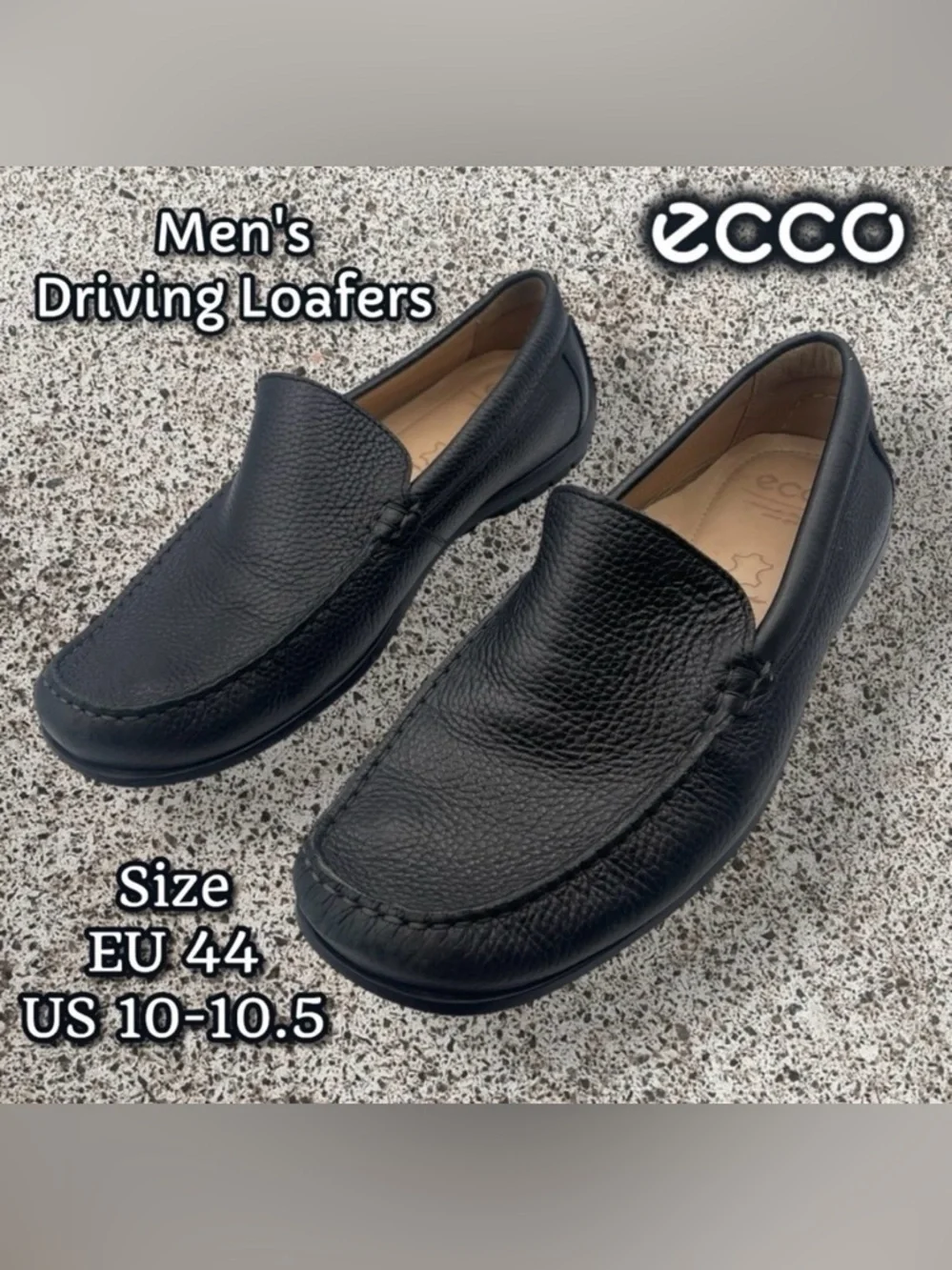 ECCO Men's Black Driving Loafers